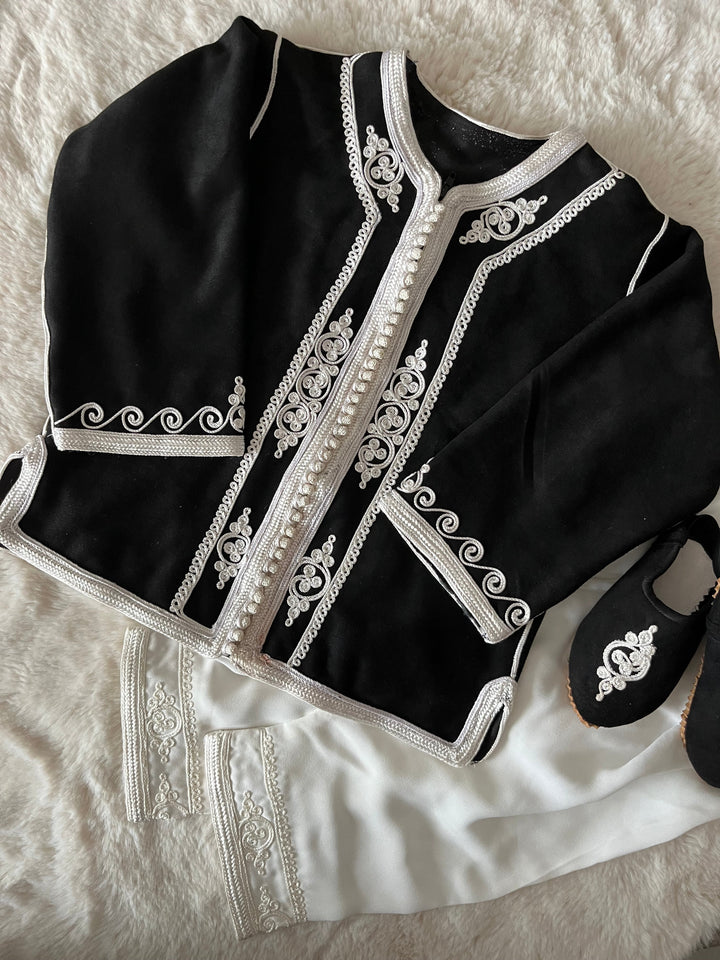 Jabador Ismael daim noir + babouches