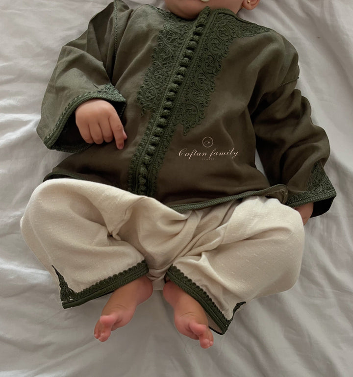 Jabador Noah lin beige olive (confection)