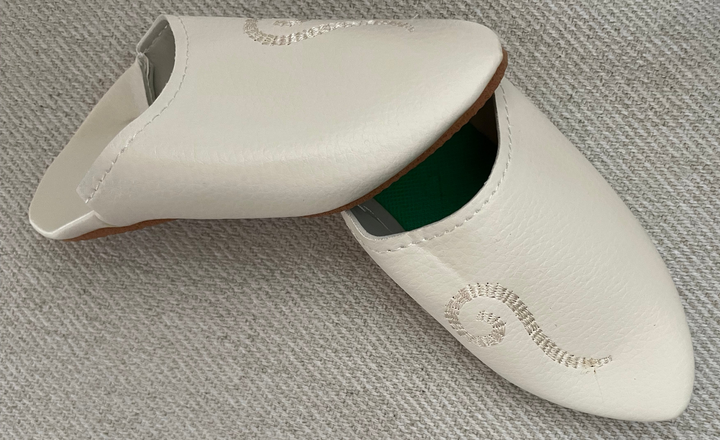 Babouches blanc cassé