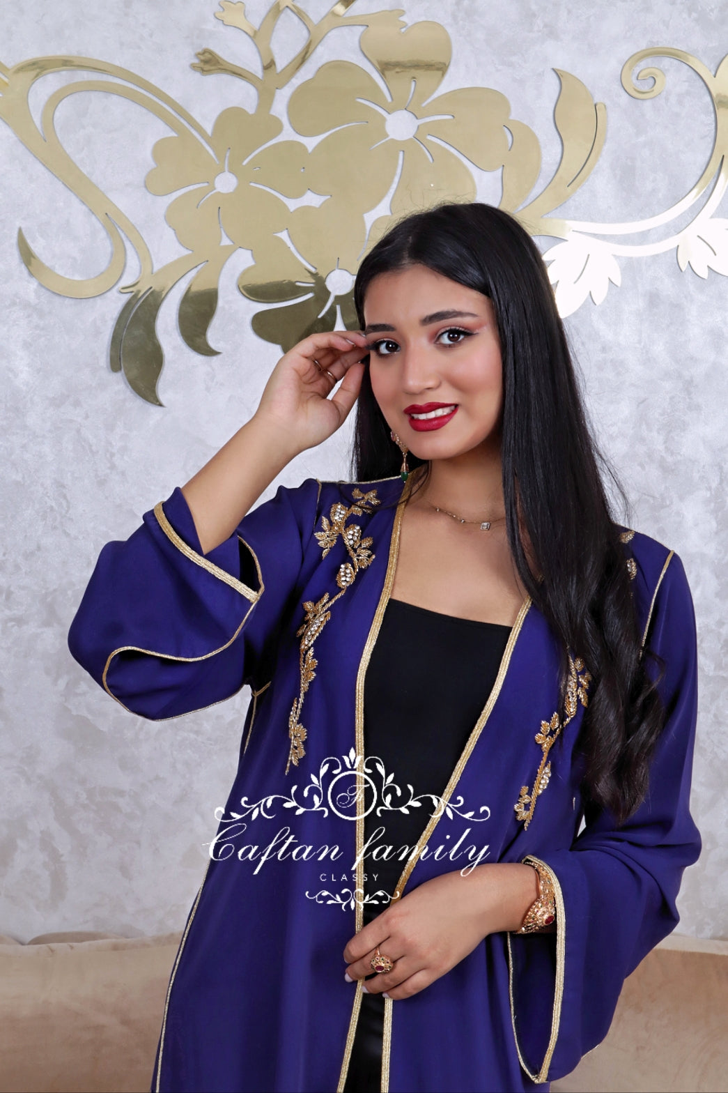 Kimono Amira Bleu marine