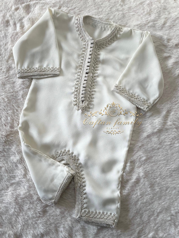 Grenouillère dabana blanc/argenté