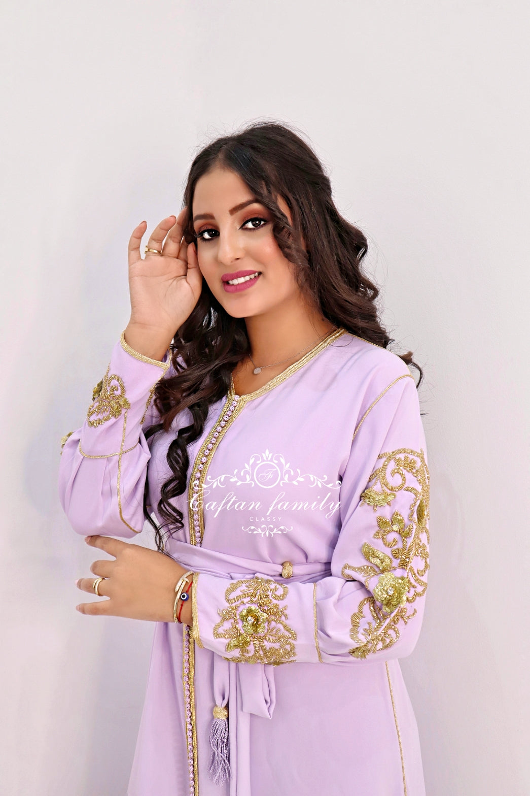 Caftan Ihssane parme