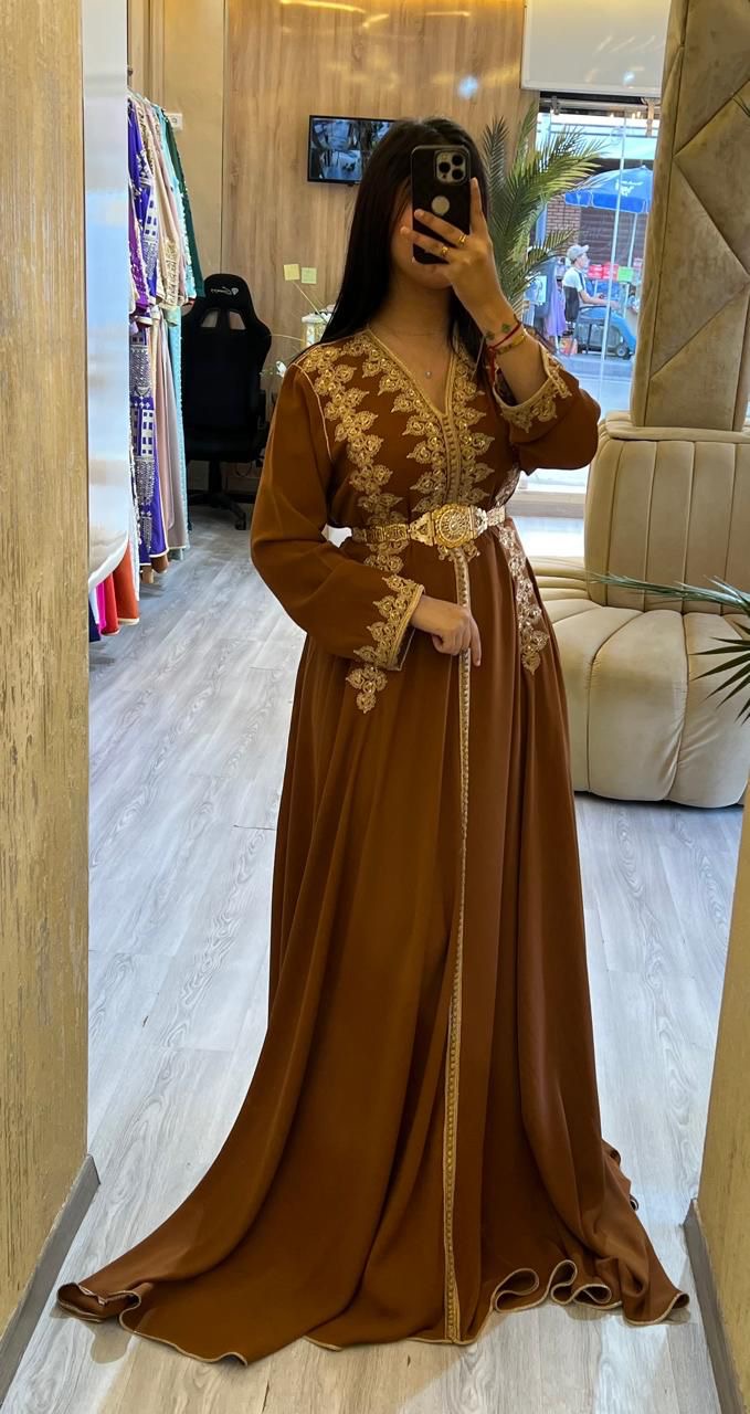 Caftan maya marron