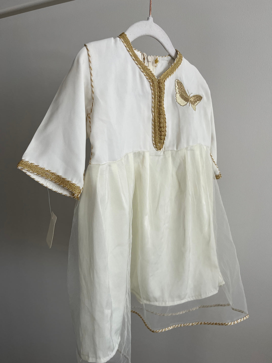 Caftan robe à tulle papillon