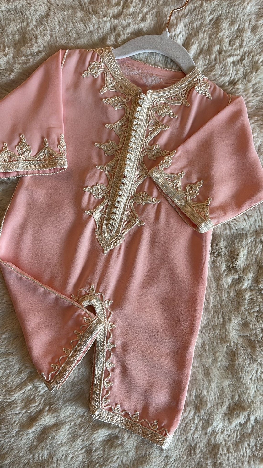Grenouillère Kahina rose & blanche