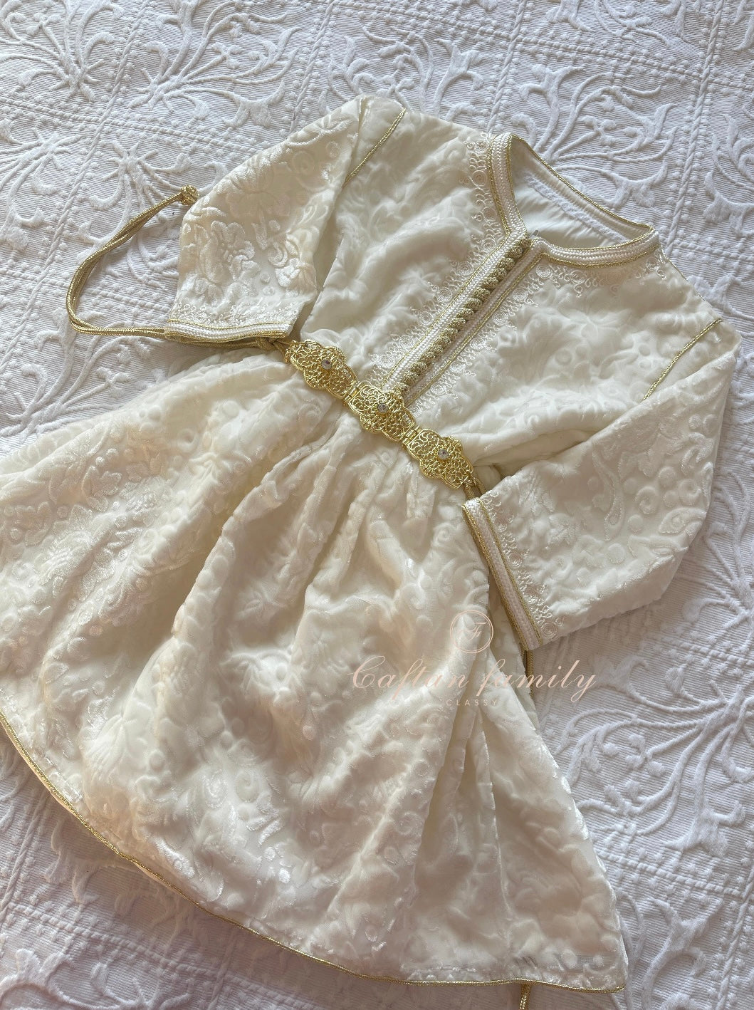 Caftan velvet tlija Layane crème (confection)