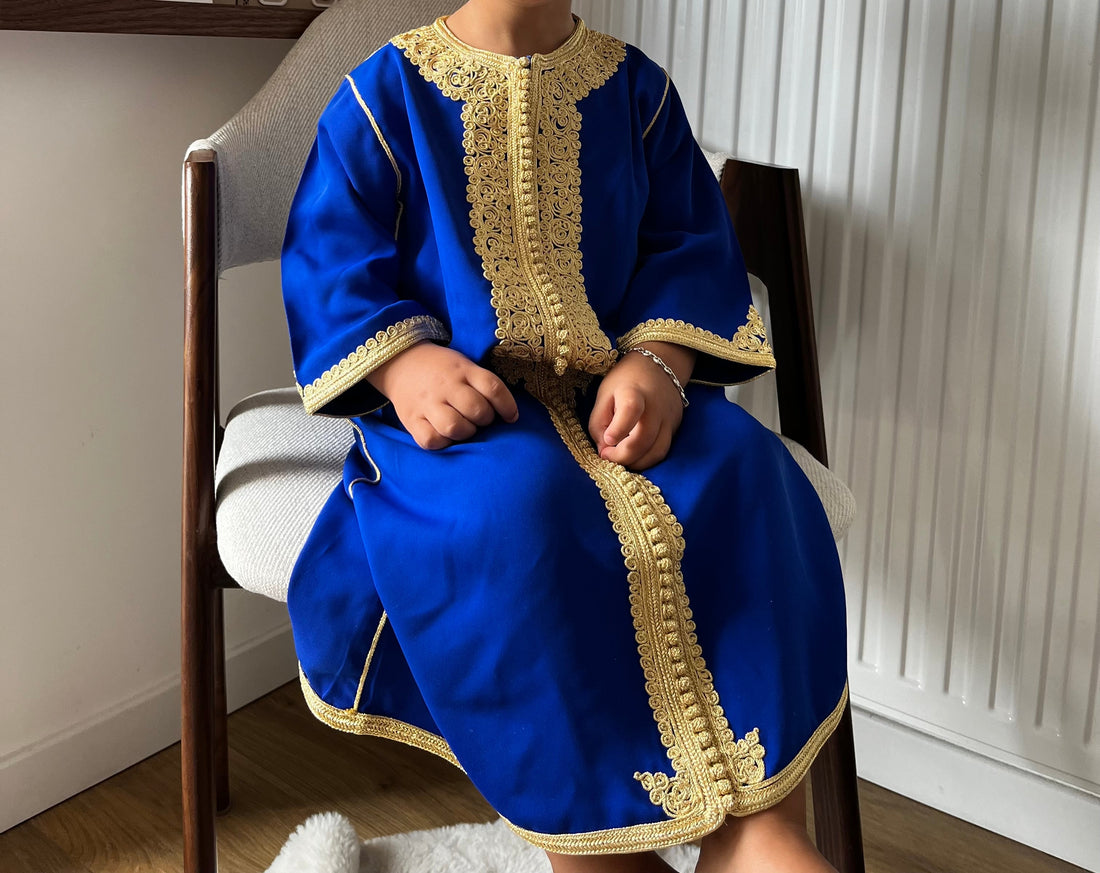 Caftan tahara bleu roi