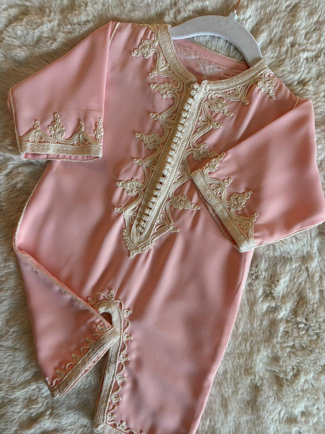 Grenouillère Kahina rose & blanche