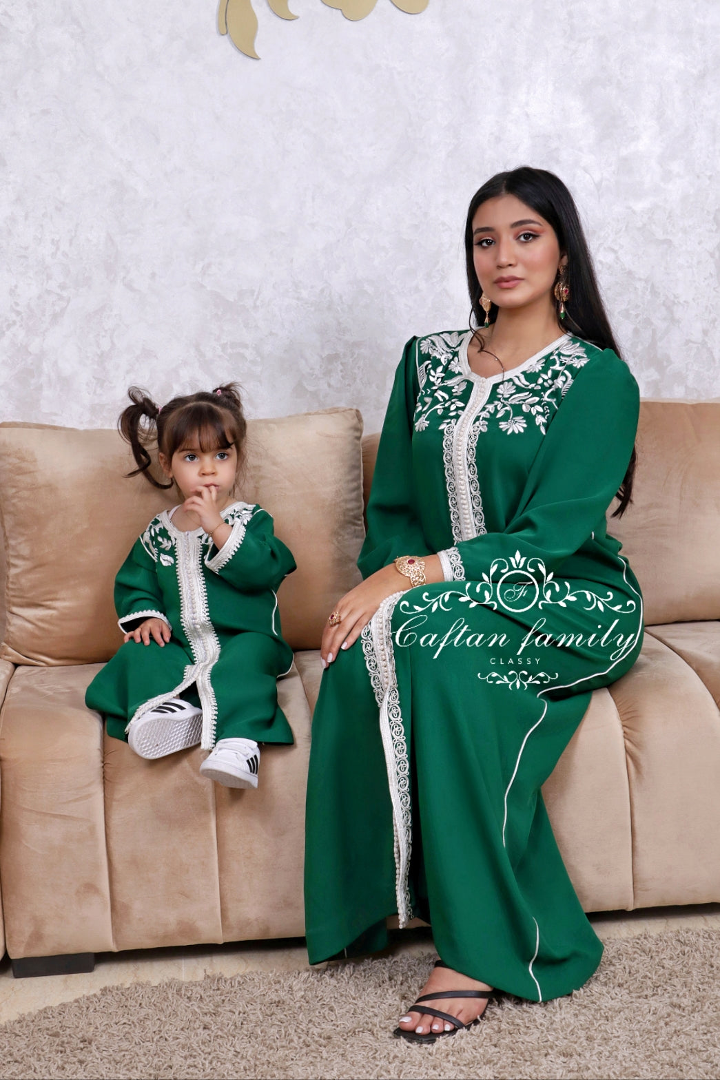 Caftan Asmae Vert royal