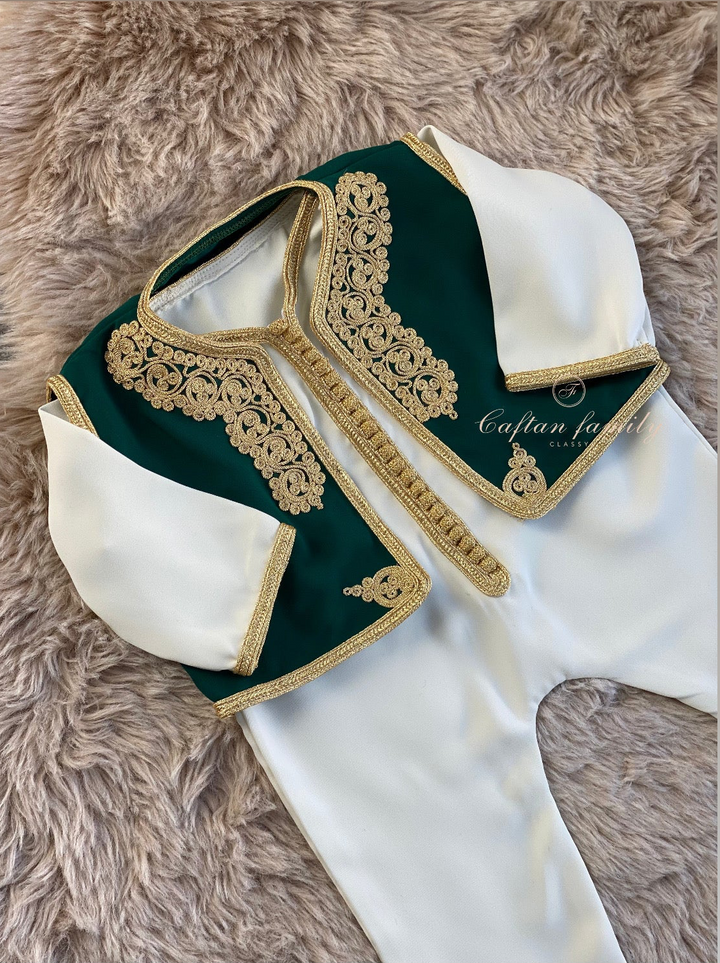 Grenouillère tahara à gilet vert