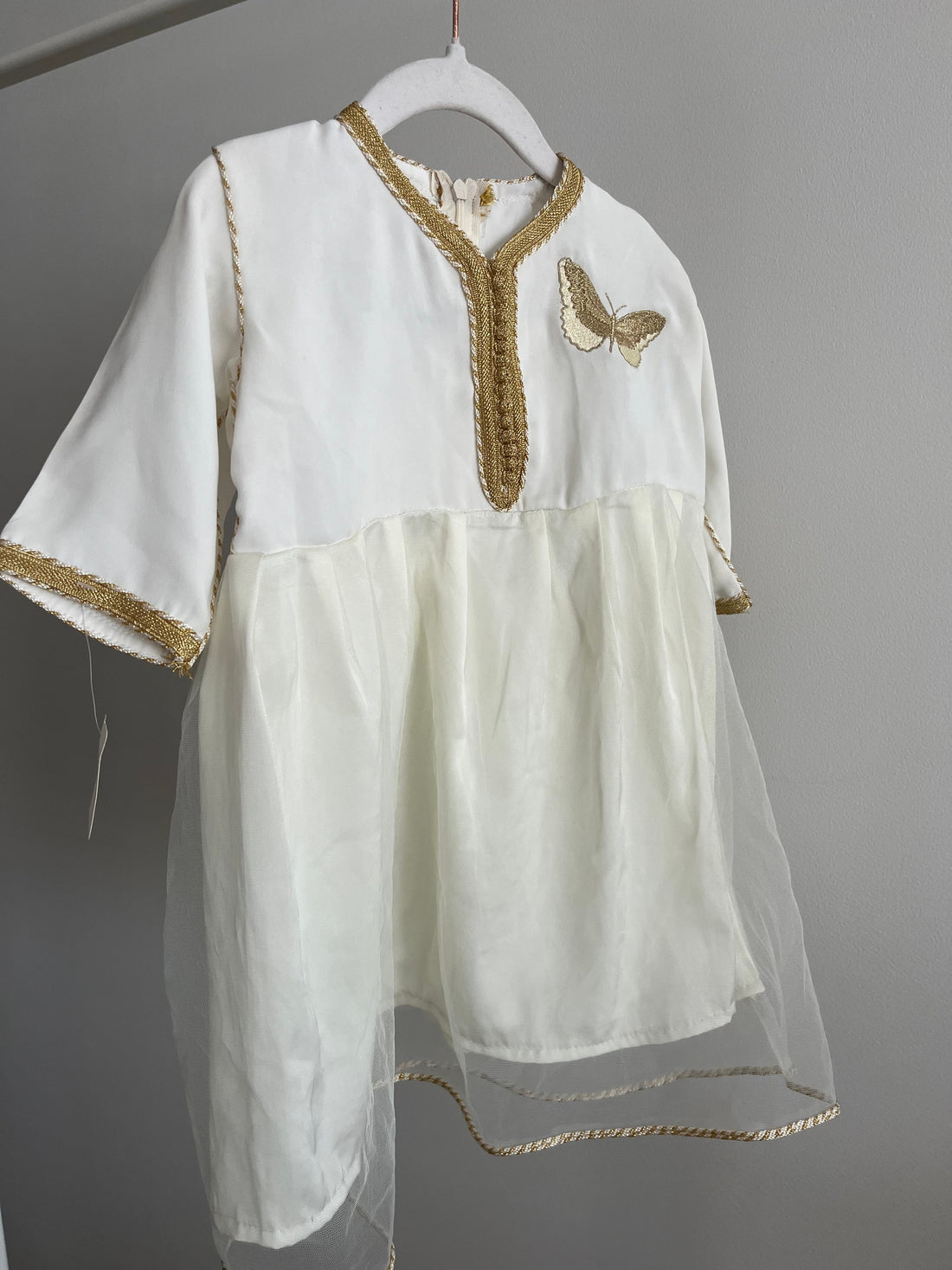 Caftan robe à tulle papillon