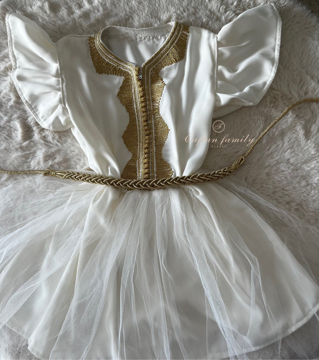 Caftan robe Lamiae à manches courtes