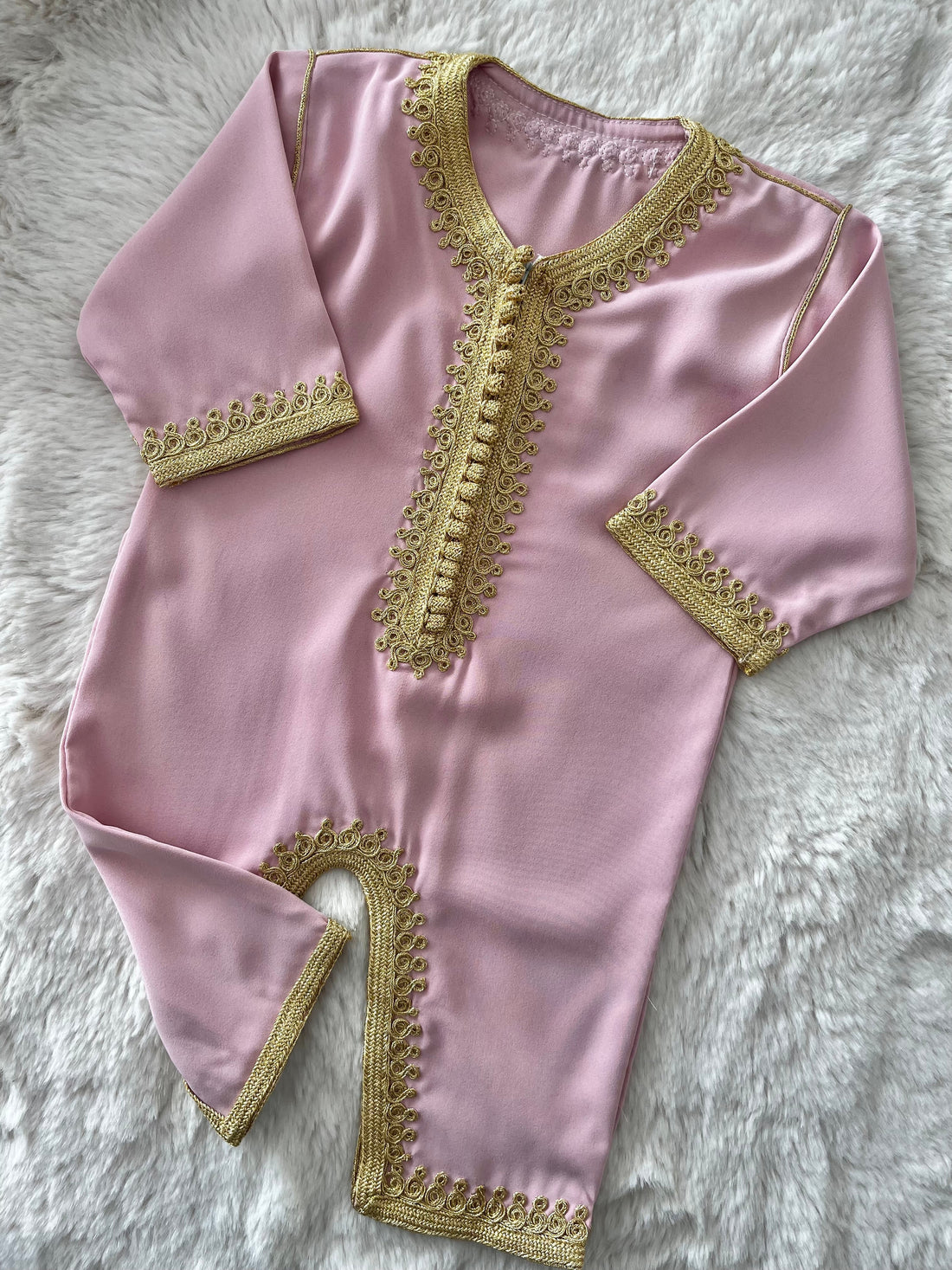 Grenouillère dabana rose sfifa or