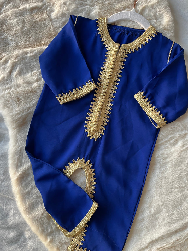 Grenouillère Dabana bleu roi sfifa or