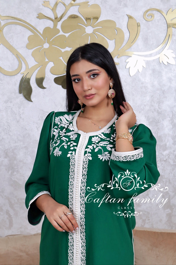 Caftan Asmae Vert royal