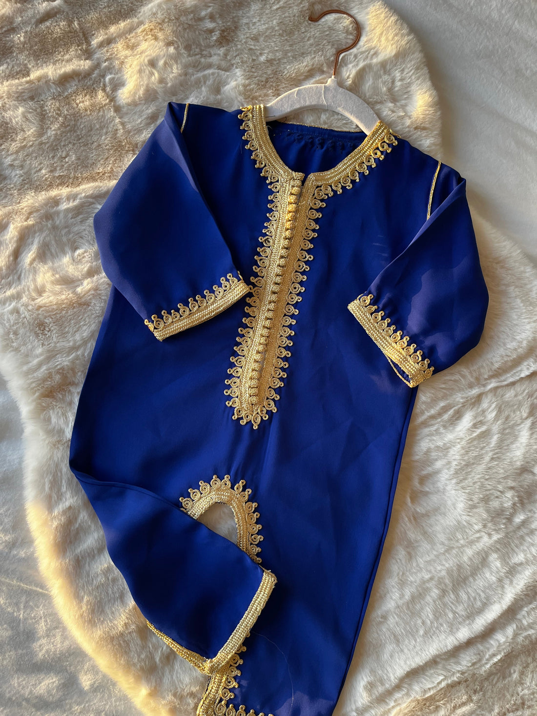 Grenouillère Dabana bleu roi sfifa or