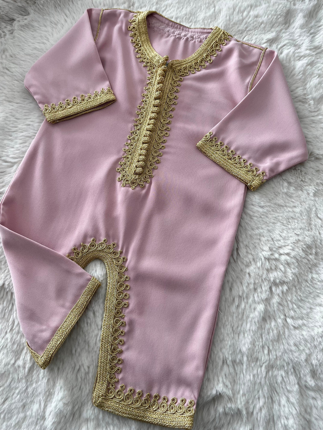 Grenouillère dabana rose sfifa or