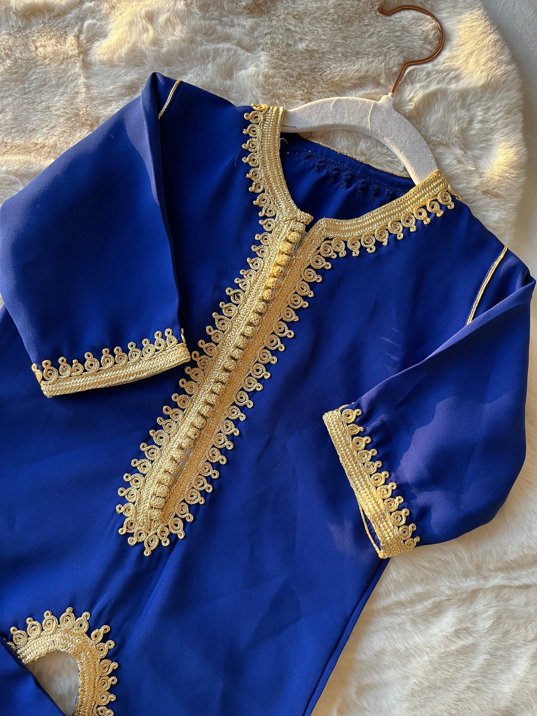 Grenouillère Dabana bleu roi sfifa or