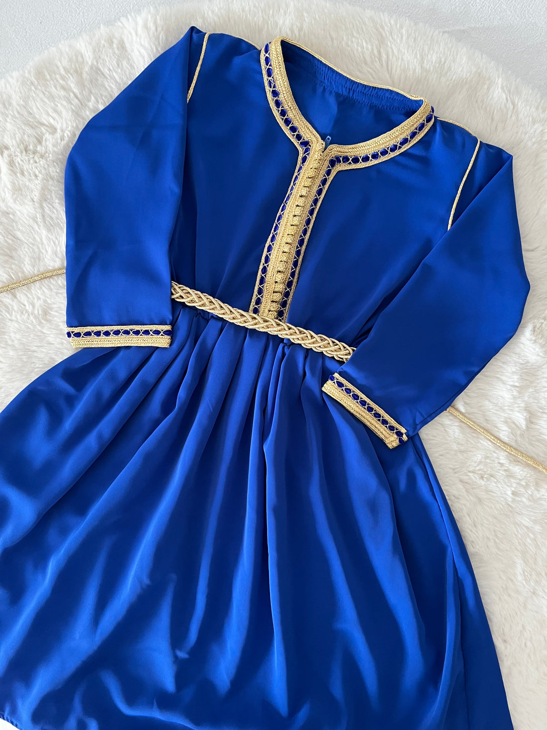 Robe Caftan bleu roi