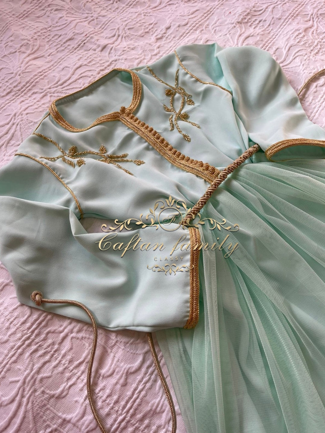 Robe Caftan perlée à tulle Neïla