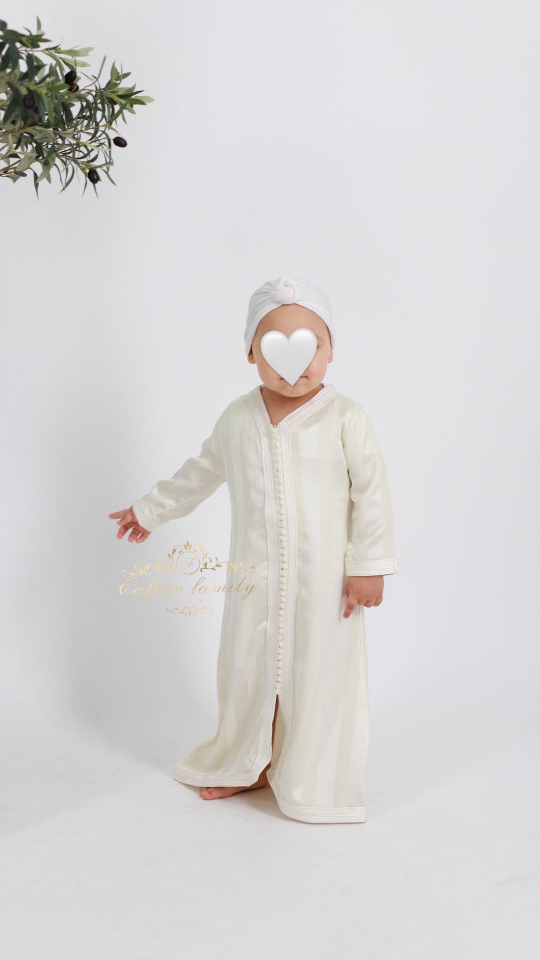 Caftan Jawhara blanc crème