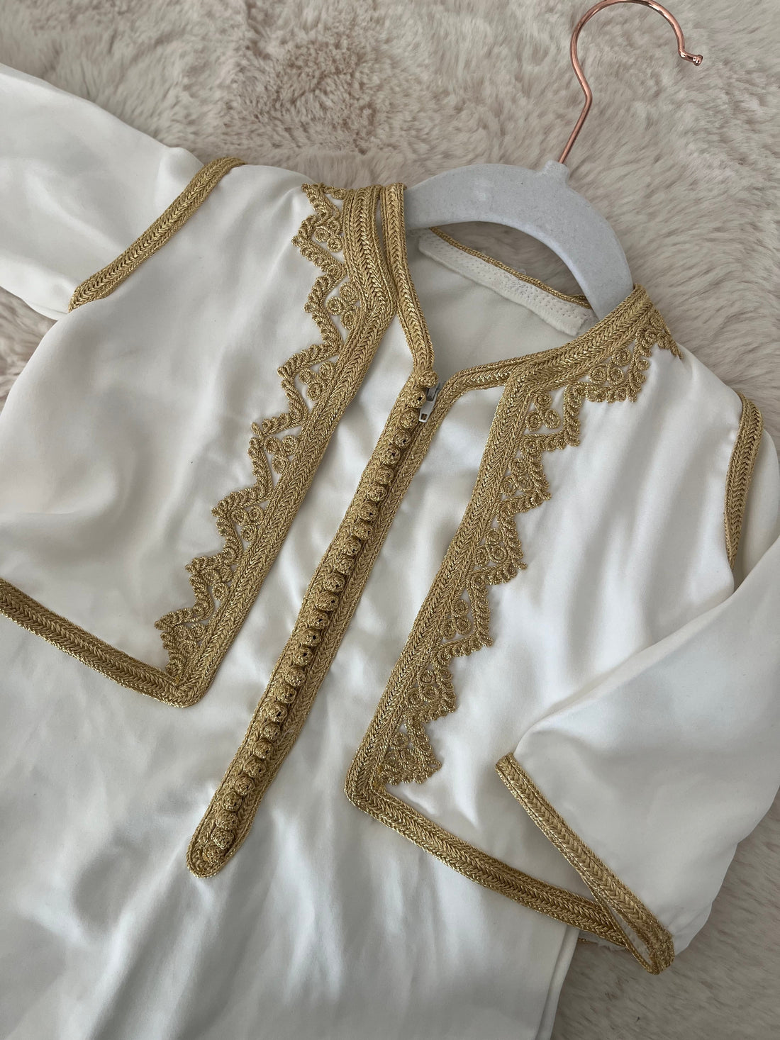 Grenouillère à gilet blanc sfifa or