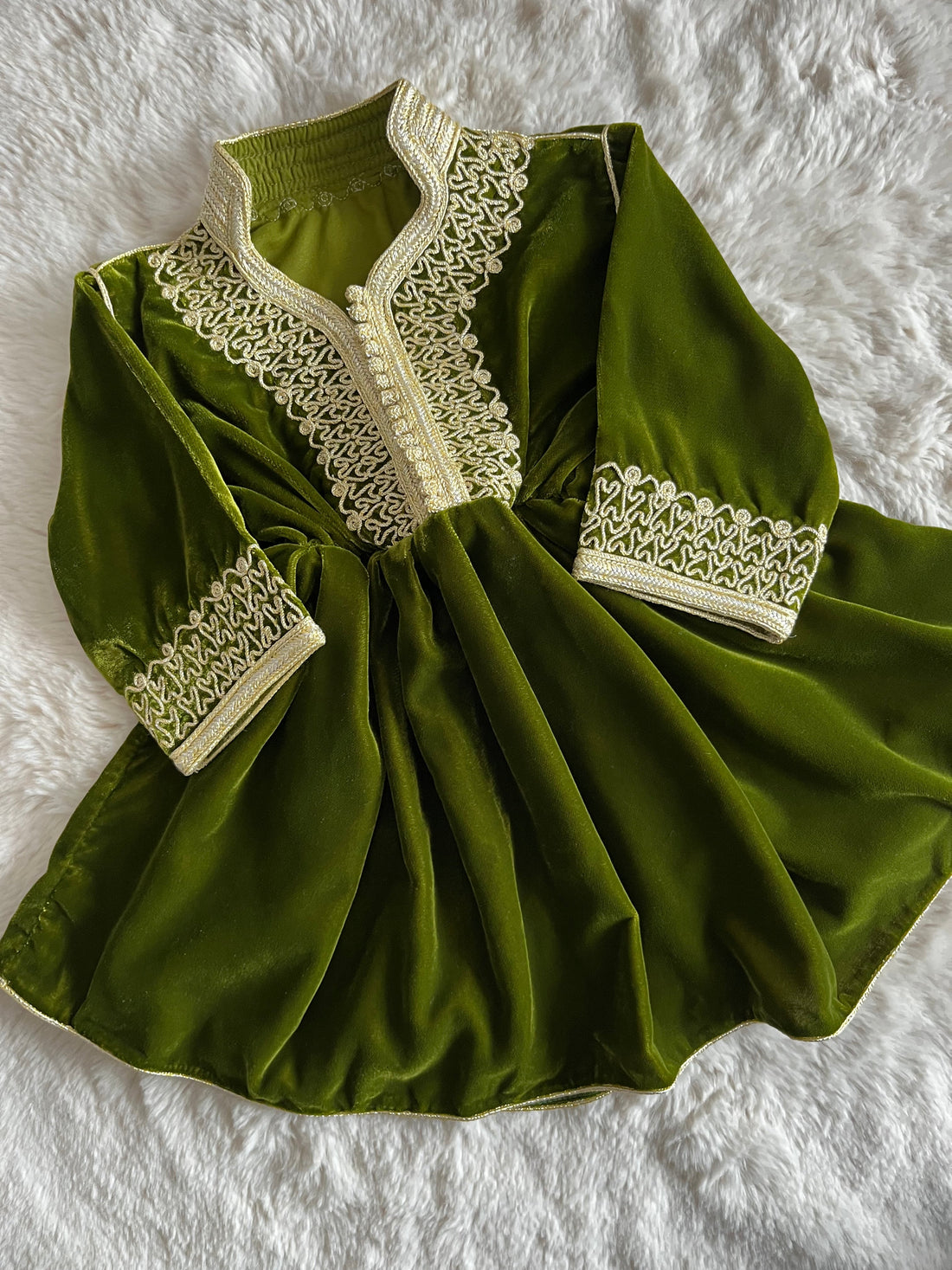 Caftan robe Zya vert