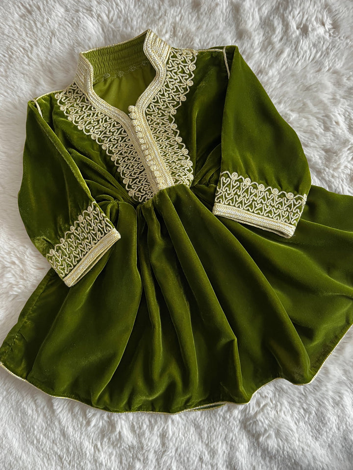 Caftan robe Zya vert