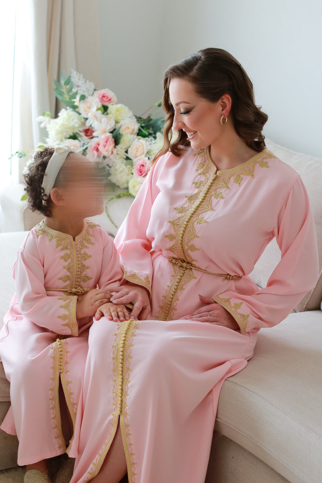 Caftan Kahina baby pink