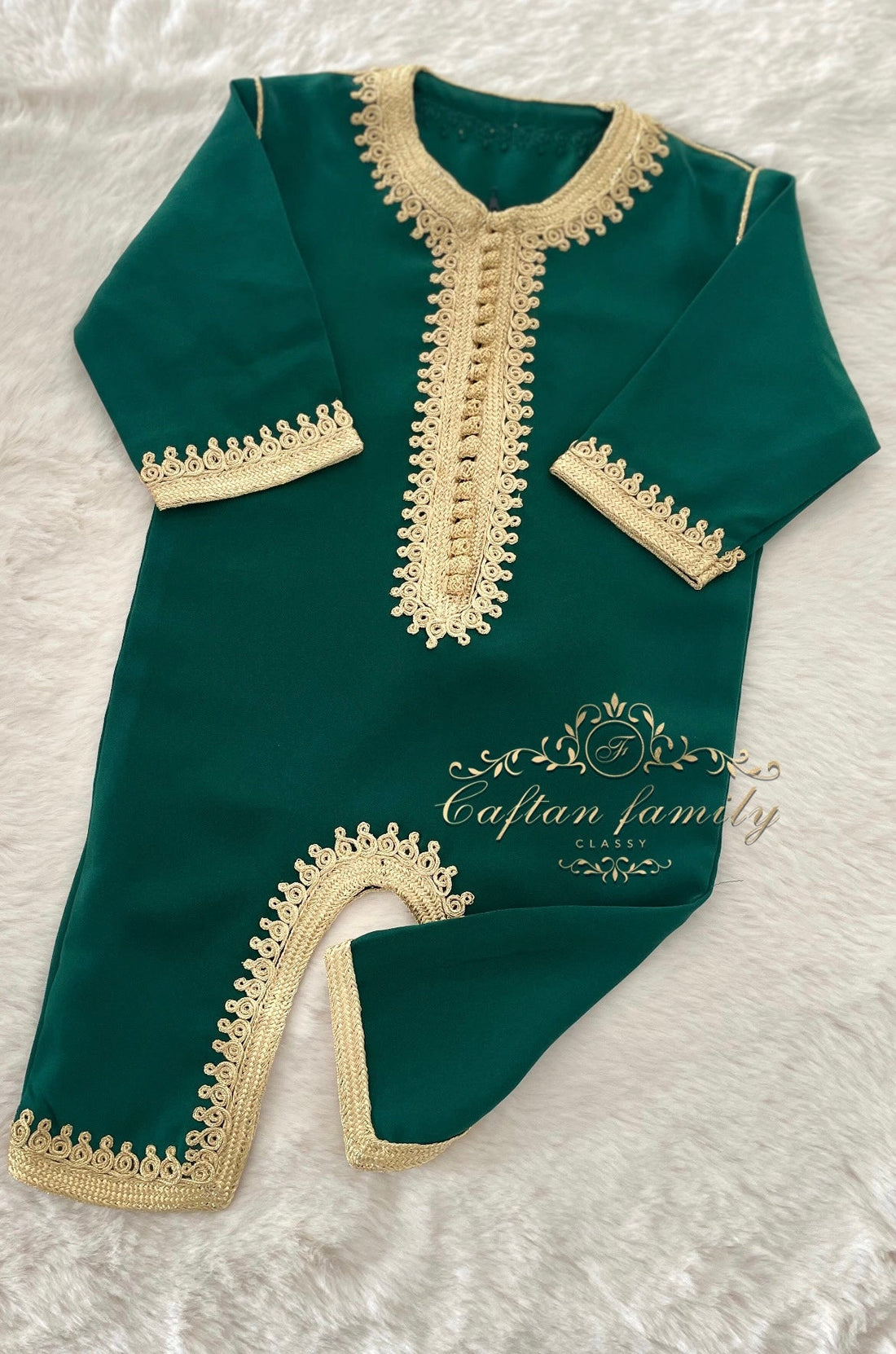 Grenouillère dabana vert royal & or
