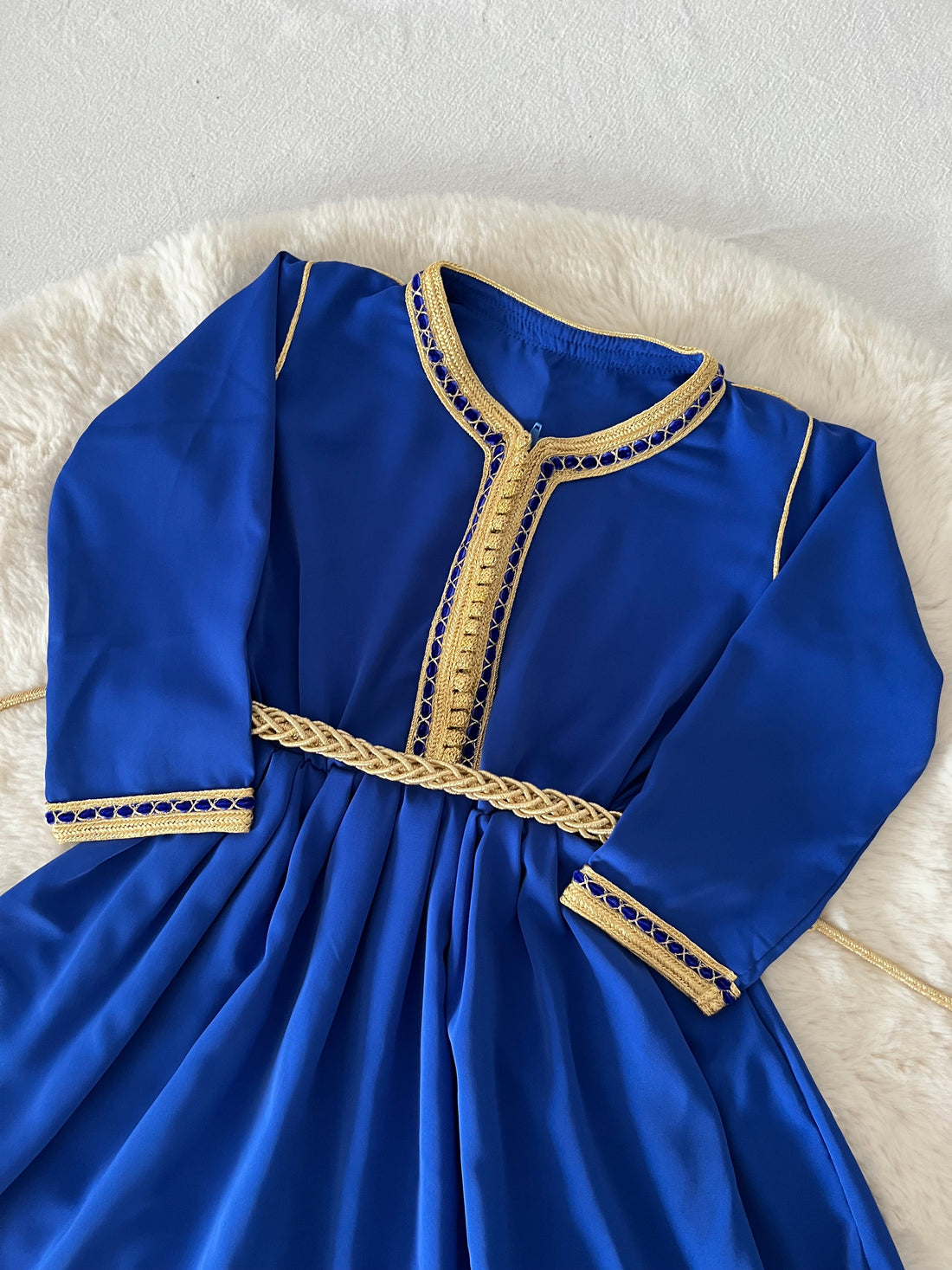 Robe Caftan bleu roi