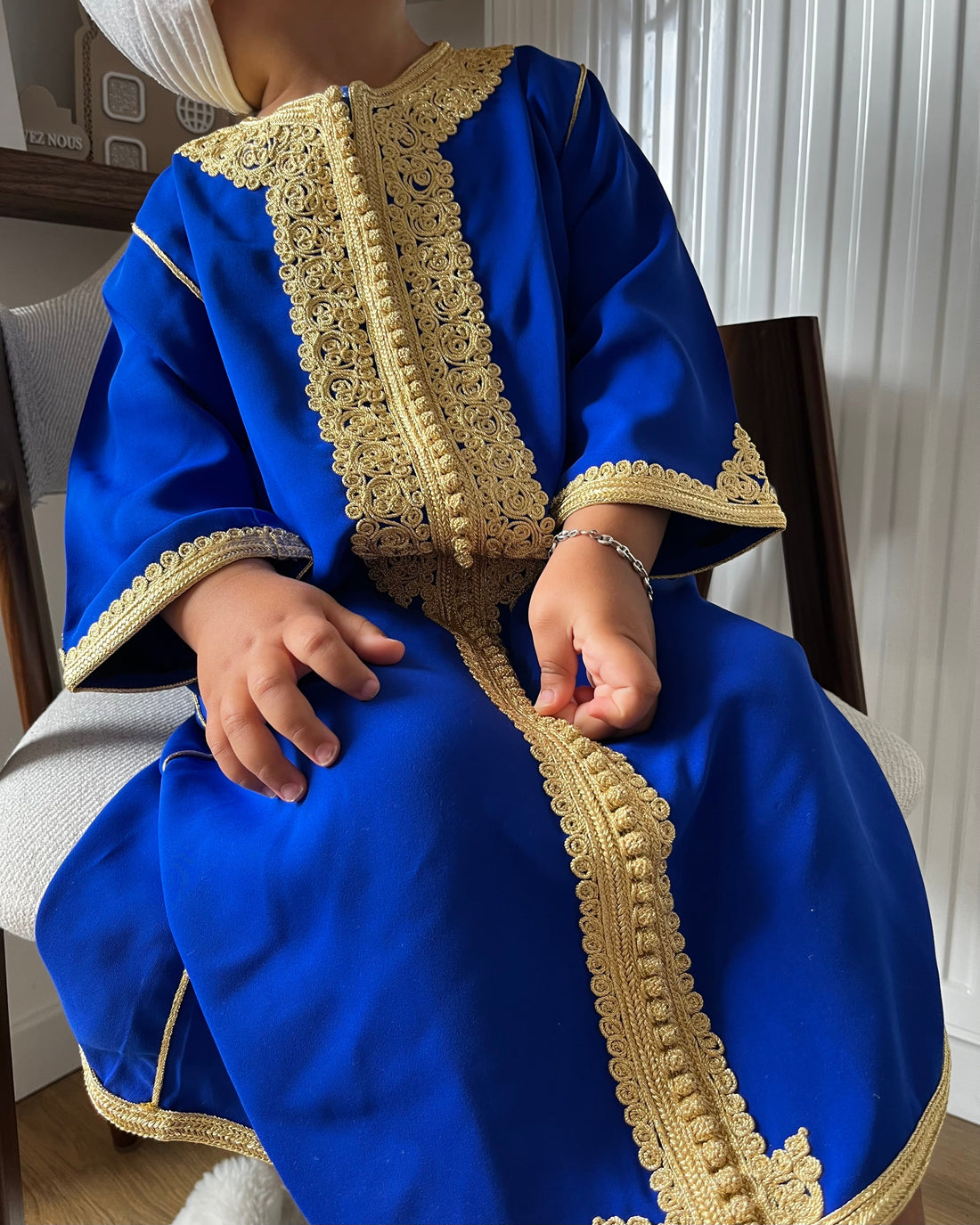 Caftan tahara bleu roi