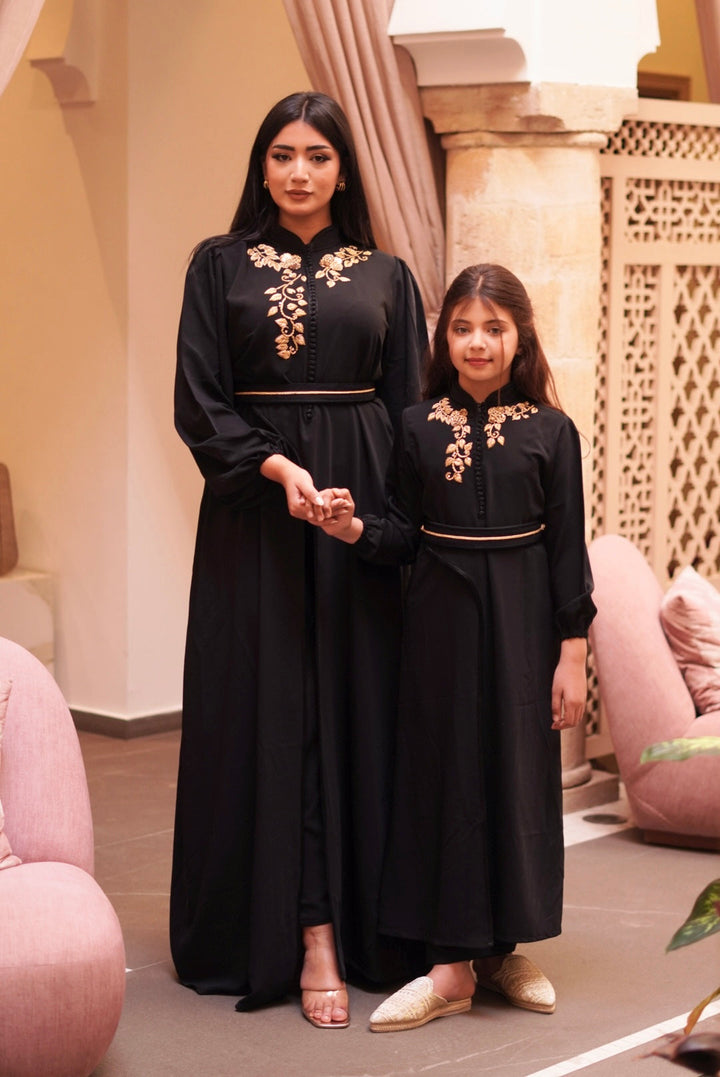 Caftan à pantalon Liyaah noir
