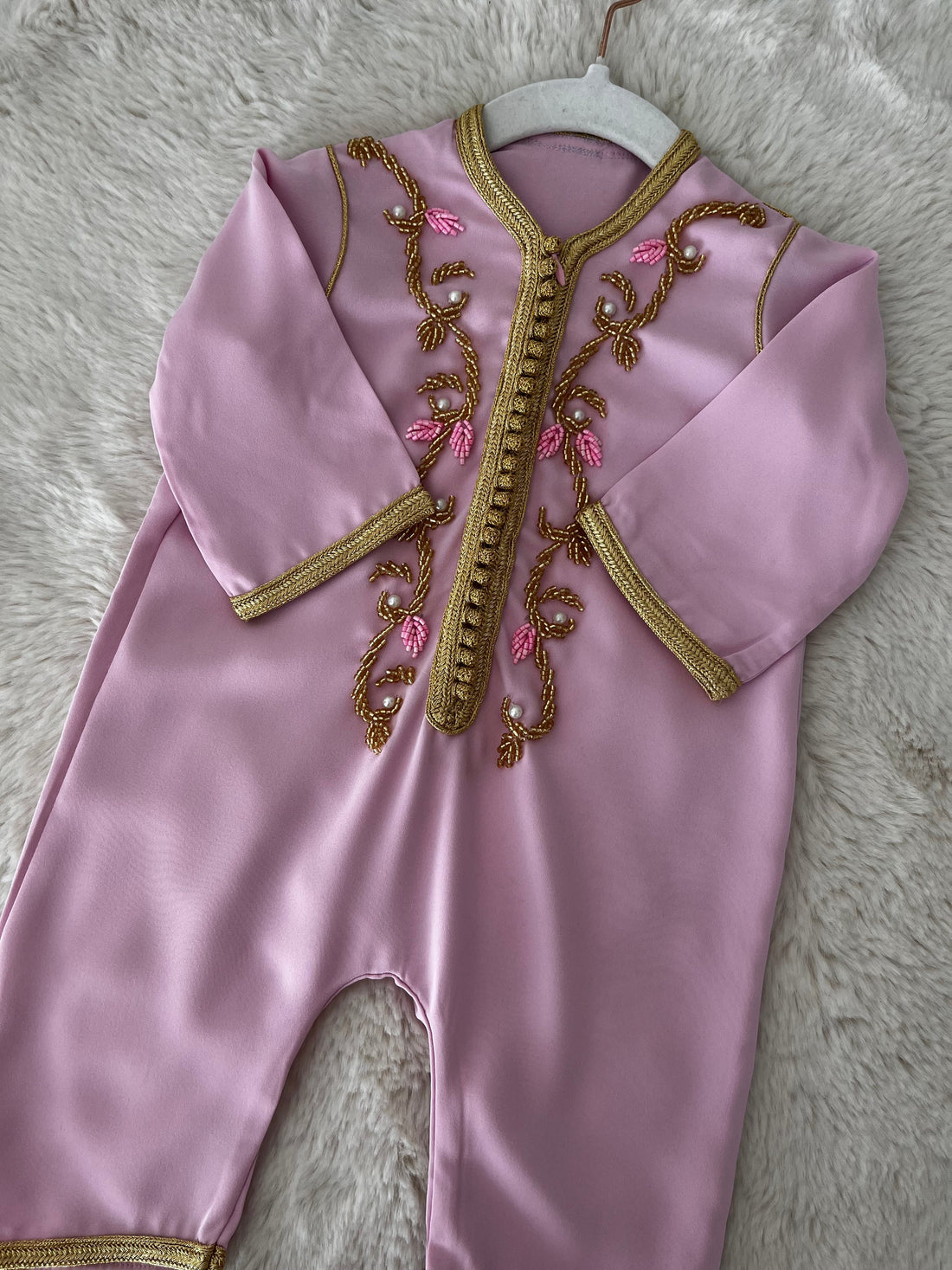 Grenouillère Lana perlée rose