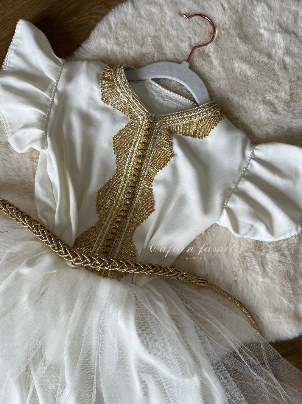 Caftan robe Lamiae à manches courtes