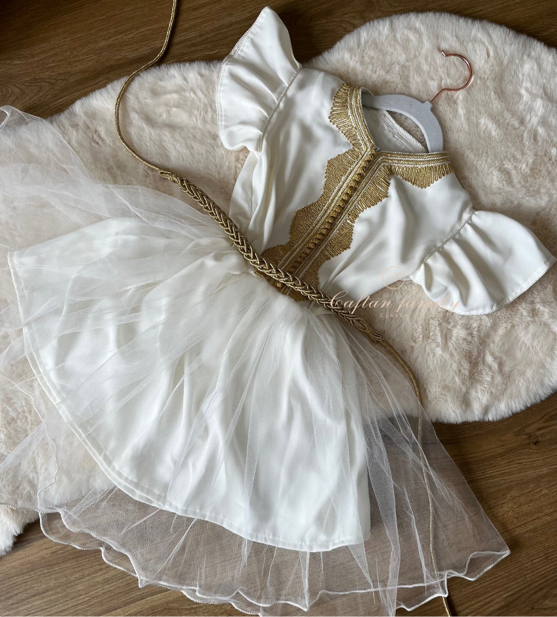 Caftan robe Lamiae à manches courtes