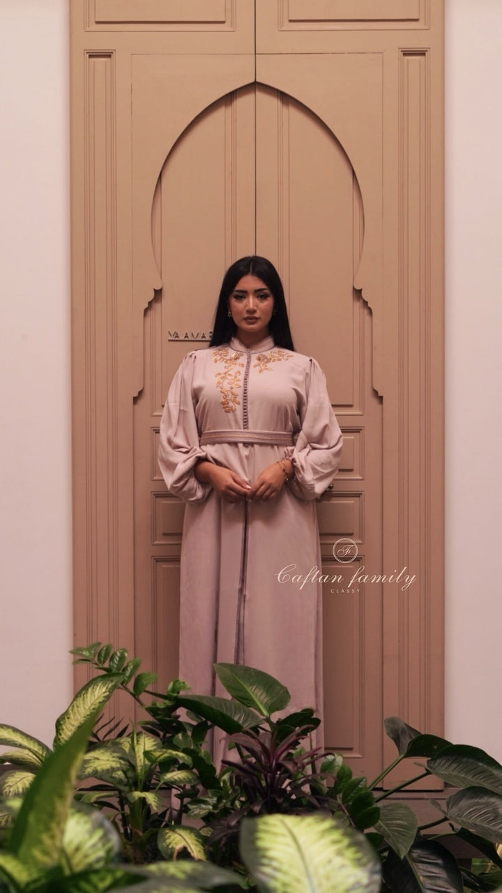 Caftan à pantalon Liyaah nude