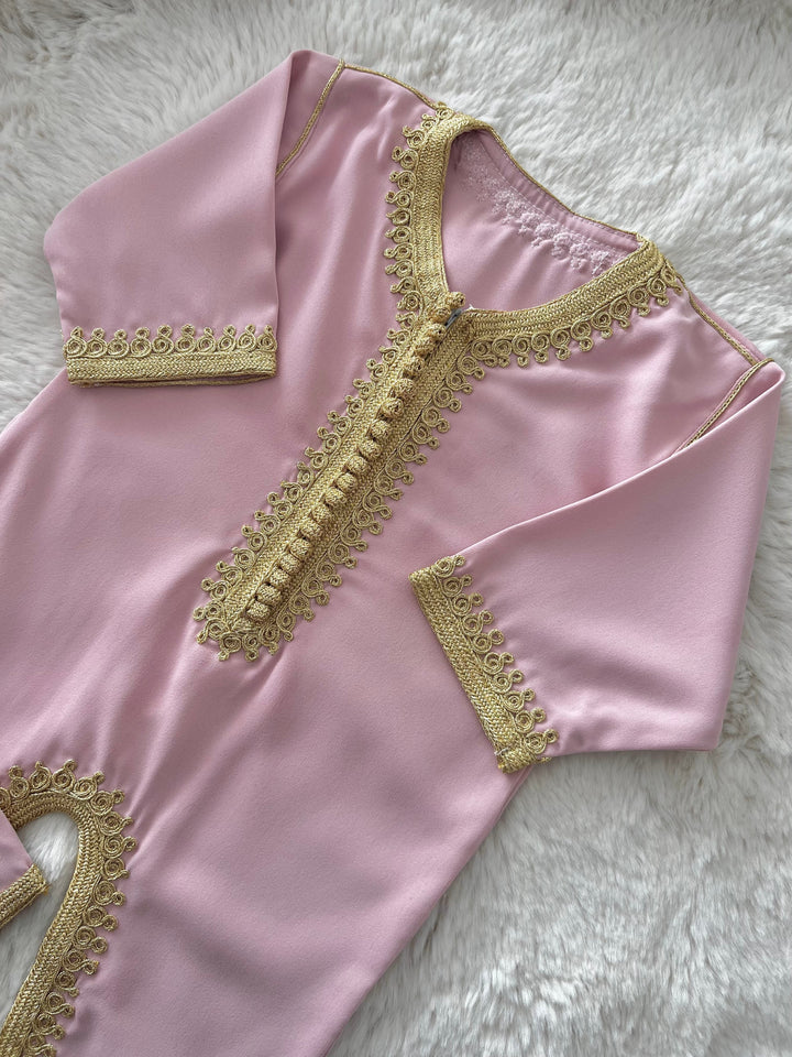 Grenouillère dabana rose sfifa or