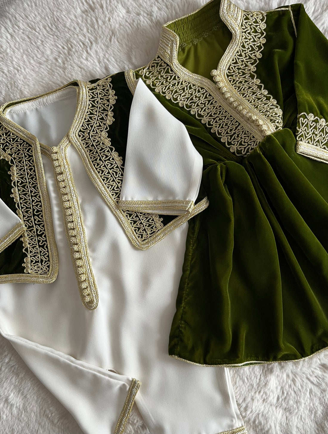 Caftan robe Zya vert