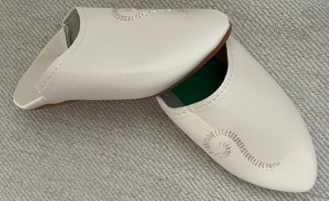 Babouches blanc cassé