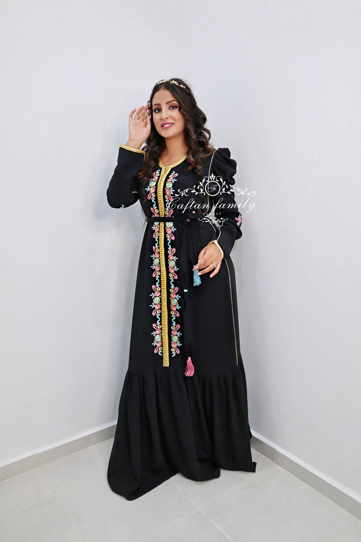 Caftan Jinane long noir