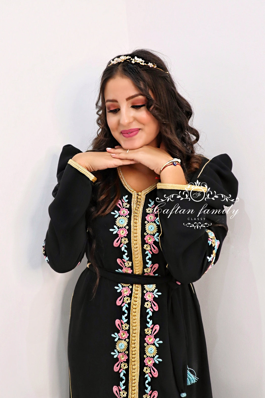 Caftan Jinane long noir