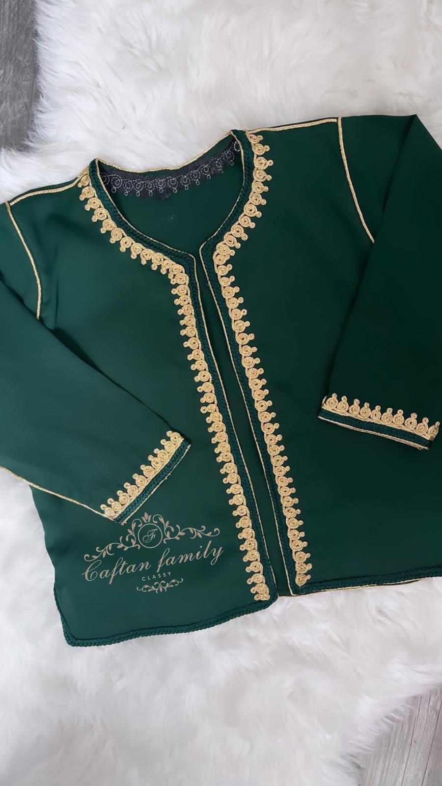 Veste Hussein vert royal