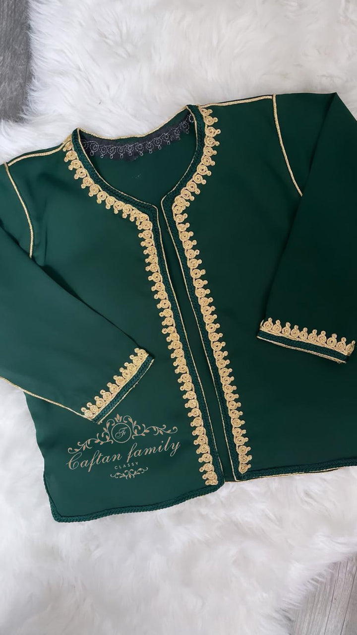 Veste Hussein vert royal